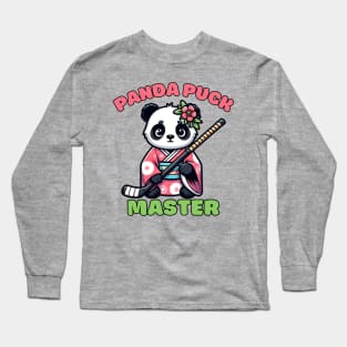 Ice hockey panda Long Sleeve T-Shirt